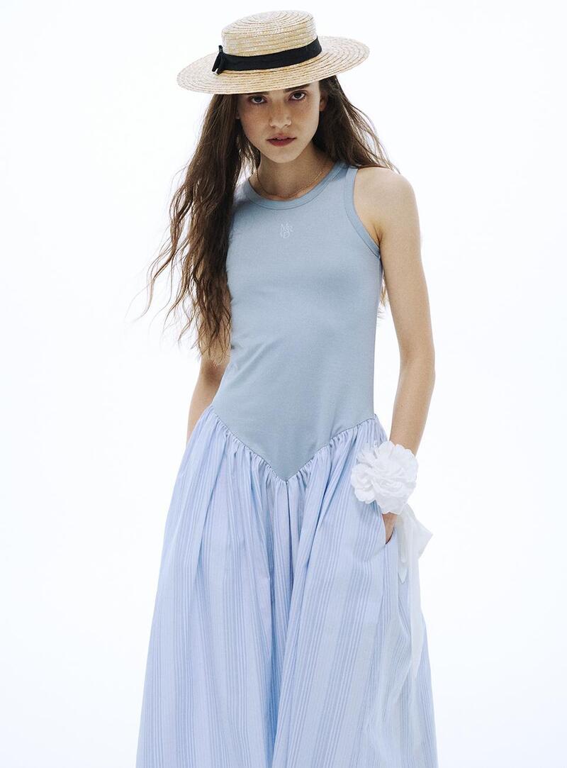 MARDI PREMIUM SUPIMA MAXI SLEEVELESS DRESS_BLUE SKY