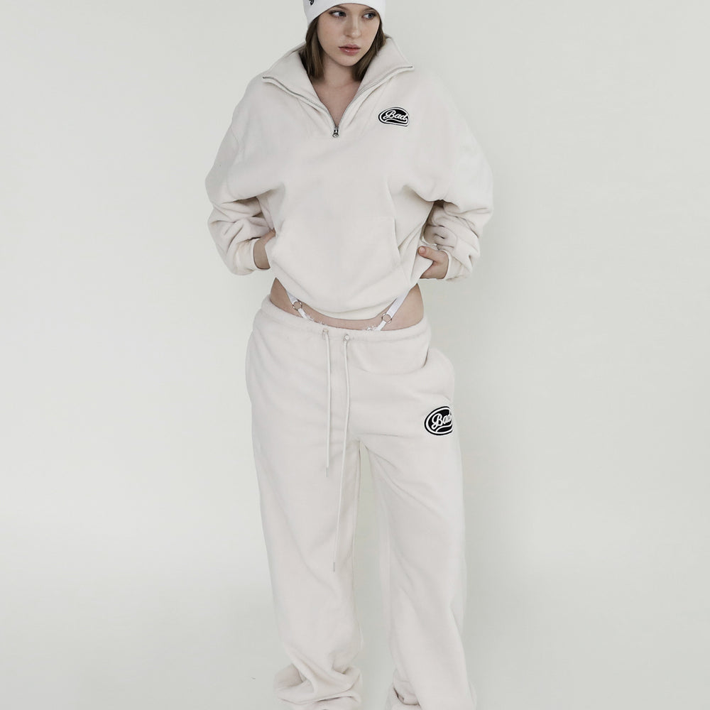 BAD BLOOD Fluffy Jogger Pants - Cream