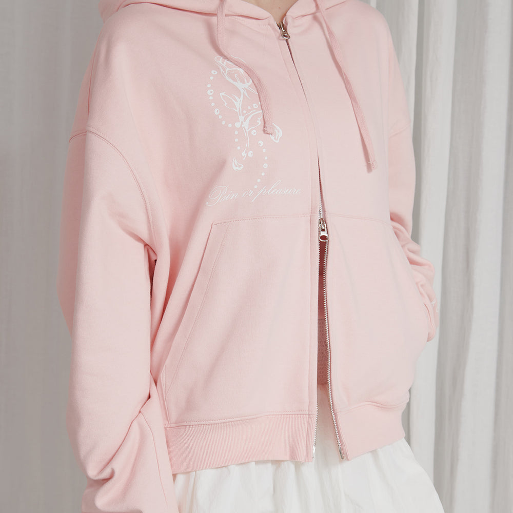 
                  
                    PAIN OR PLEASURE ROSE 2WAY HOOD ZIP UP PINK
                  
                