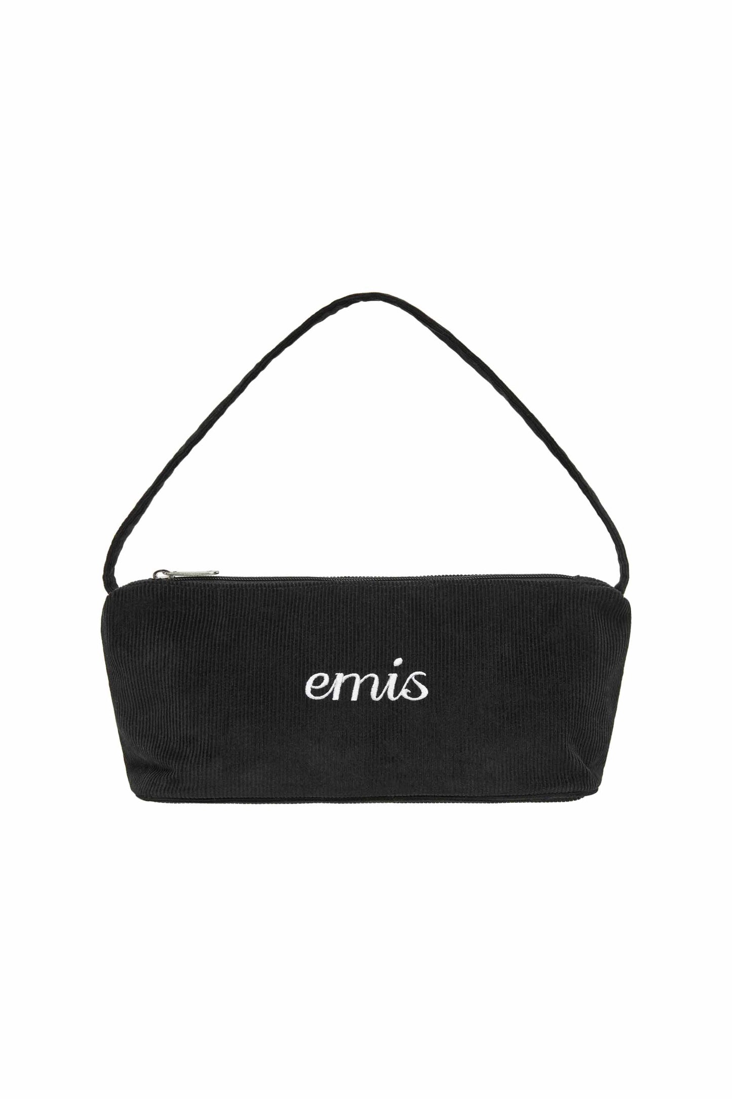 EMIS CORDUROY DAILY LONG HOBO BAG-BLACK