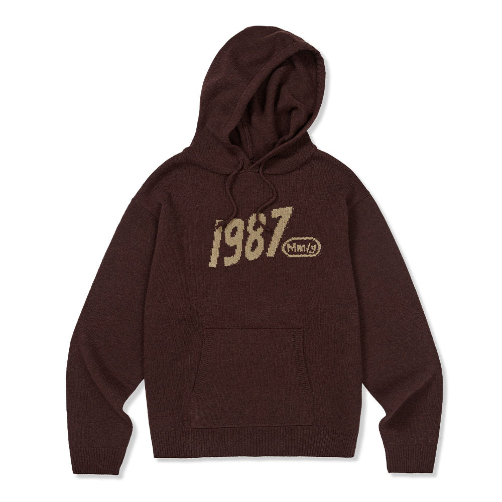 MMLG WAVY LOGO HOOD KNIT (BROWN)