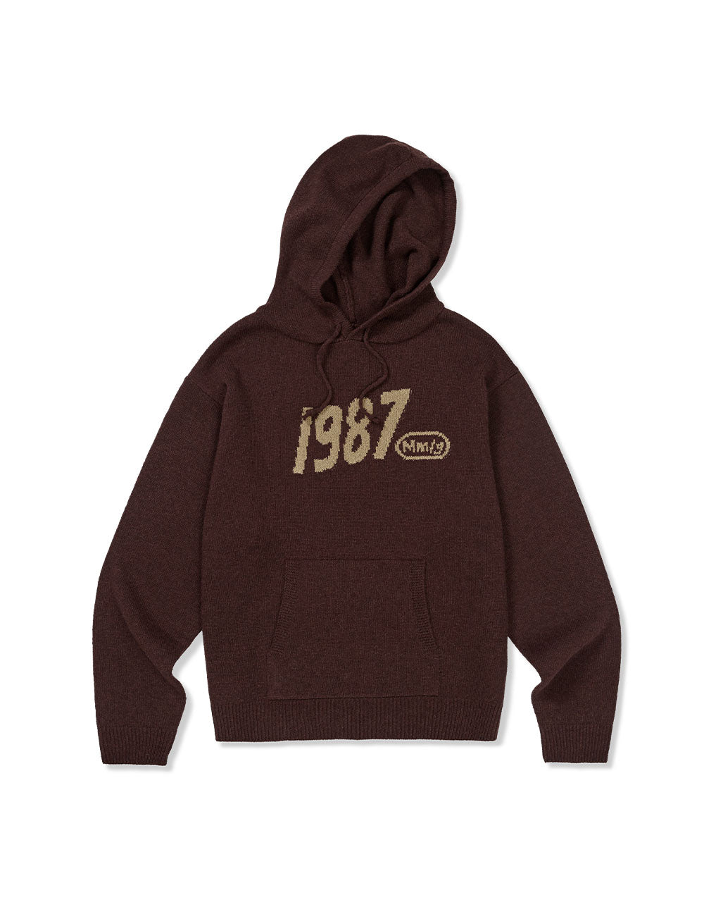 MMLG WAVY LOGO HOOD KNIT (BROWN)