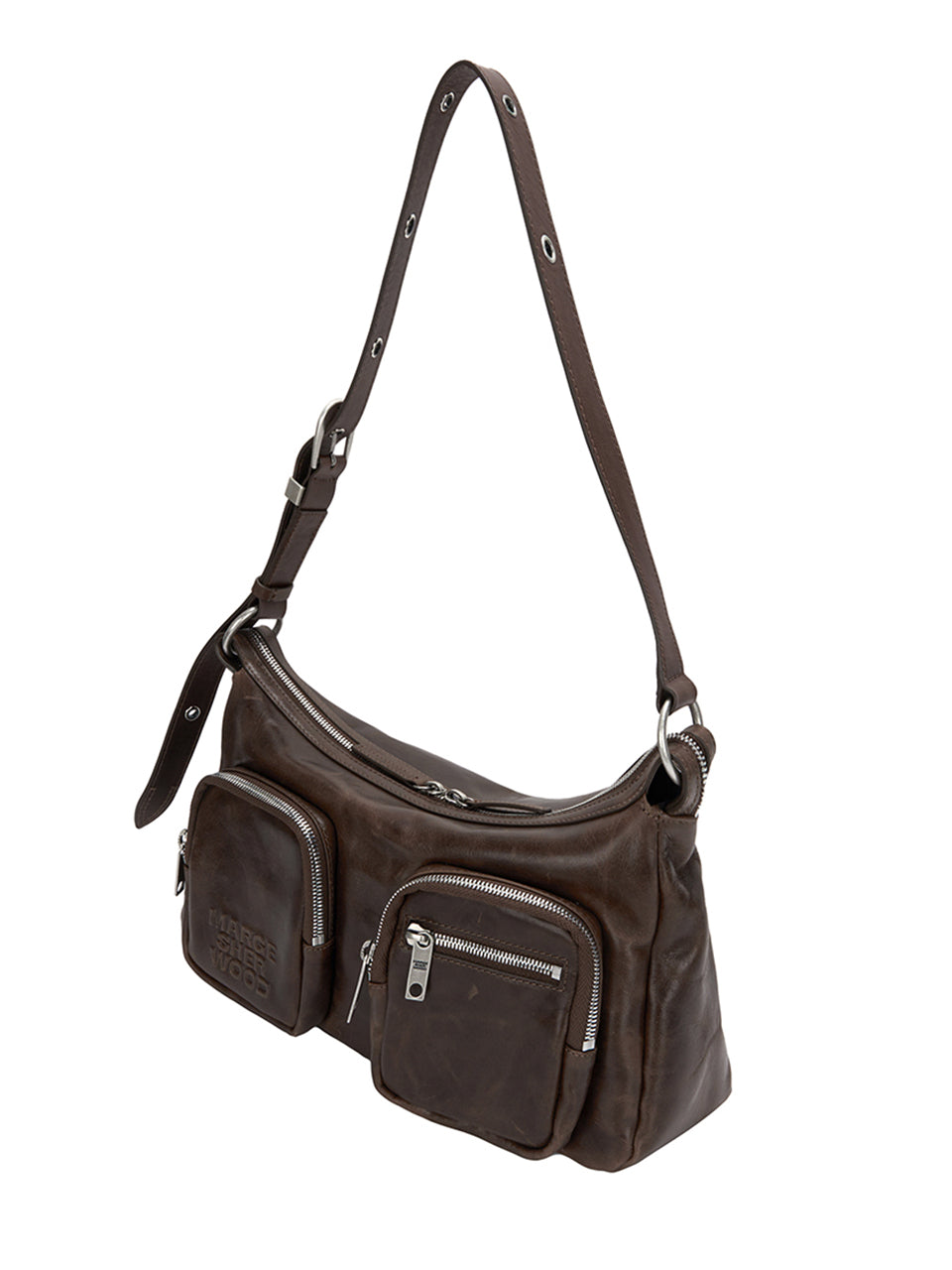 MARGESHERWOOD OUTPOCKET HOBO_washed brown pull-up