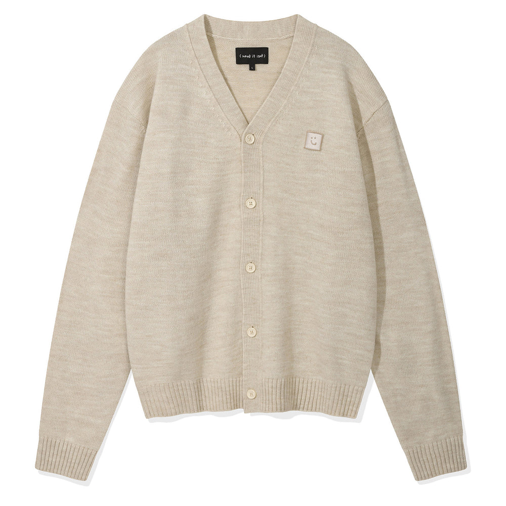 Wool V-neck Cardigan Oatmeal