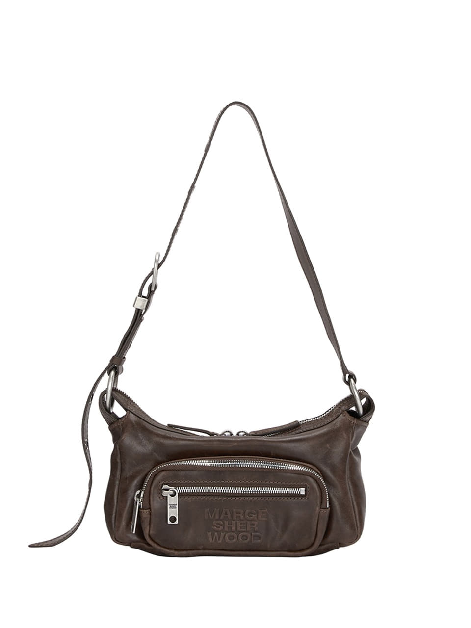 MARGESHERWOOD OUTPOCKET HOBO MINI_washed brown pull-up