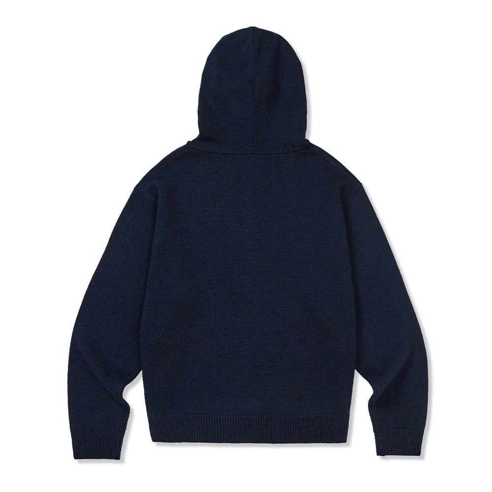 MMLG WAVY LOGO HOOD KNIT (NAVY)