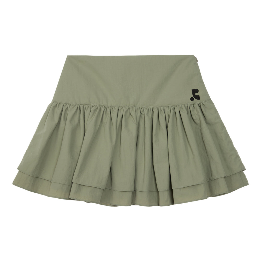 
                      
                        RUFFLE MINI SKIRT - KHAKI
                      
                    