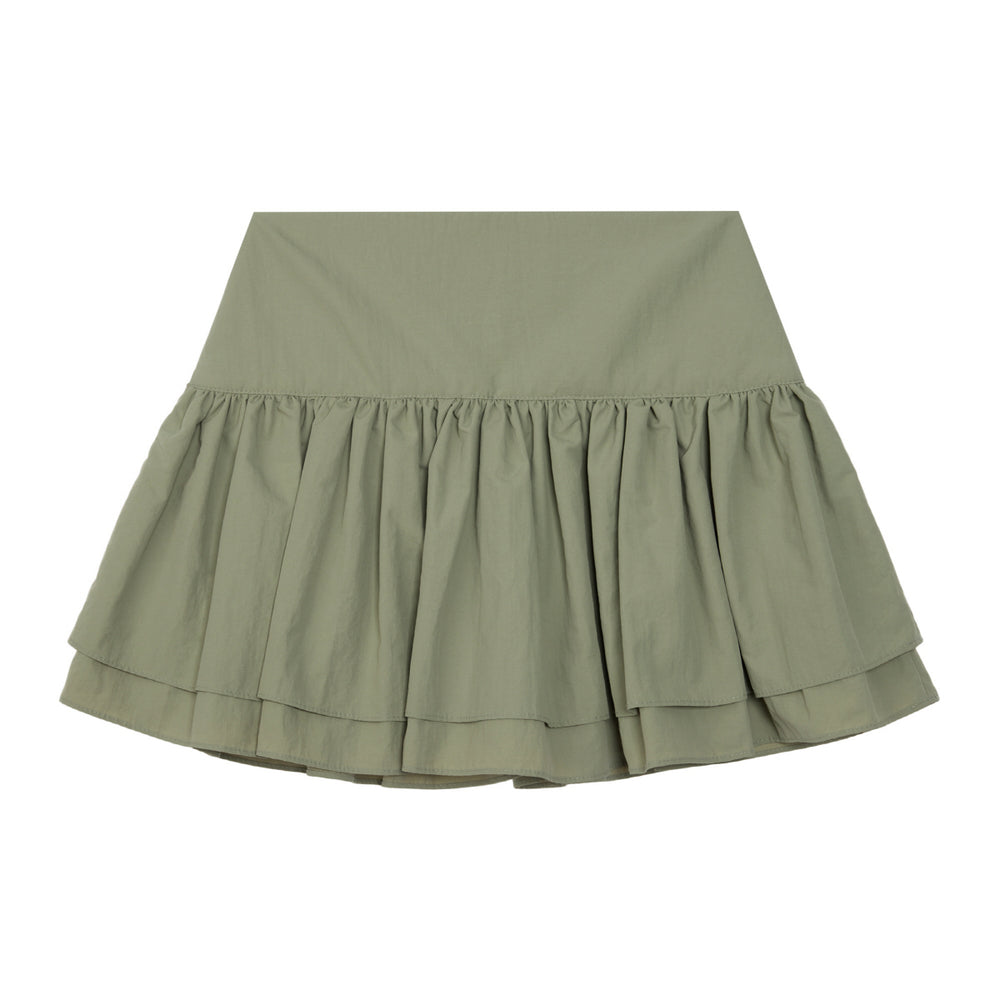 
                      
                        RUFFLE MINI SKIRT - KHAKI
                      
                    