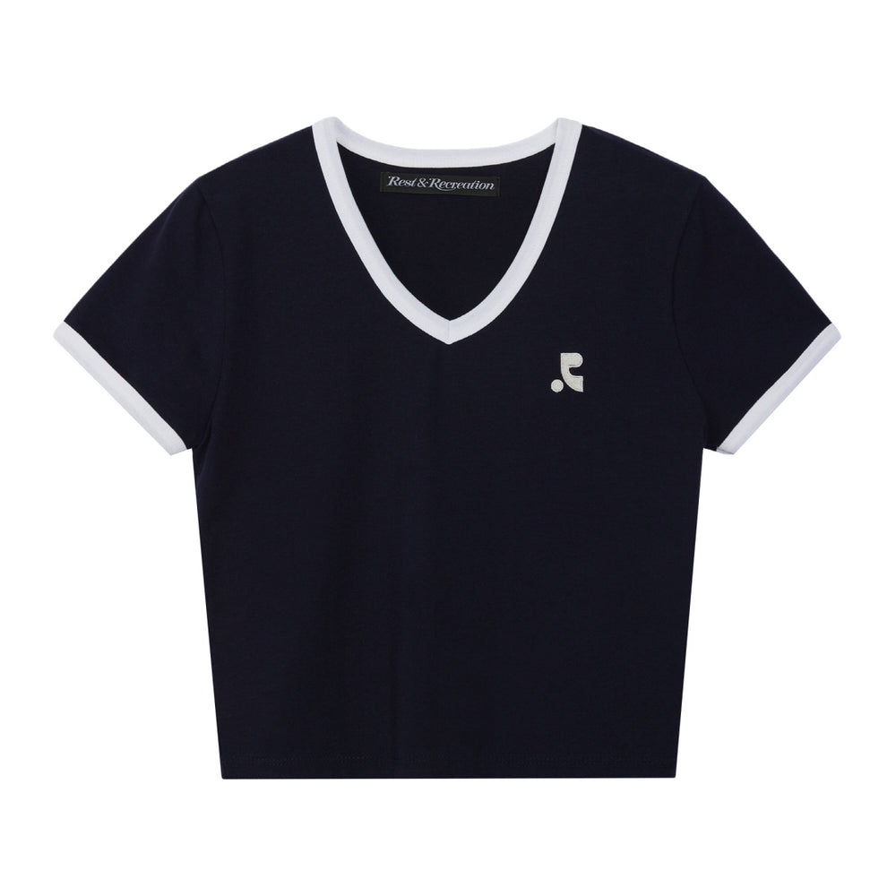 
                  
                    V-NECK RINGER T-SHIRT - NAVY
                  
                