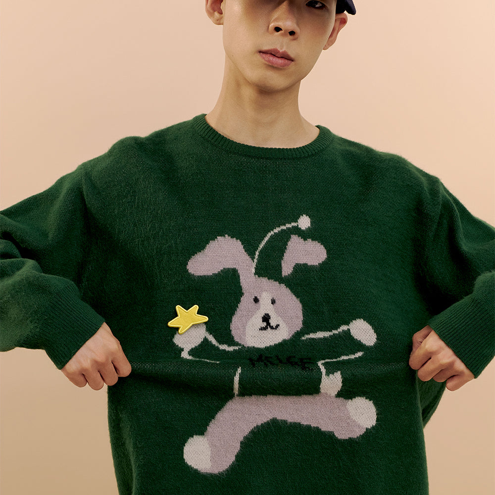 MMLG HOLIDAY MELGE KNIT (GREEN)