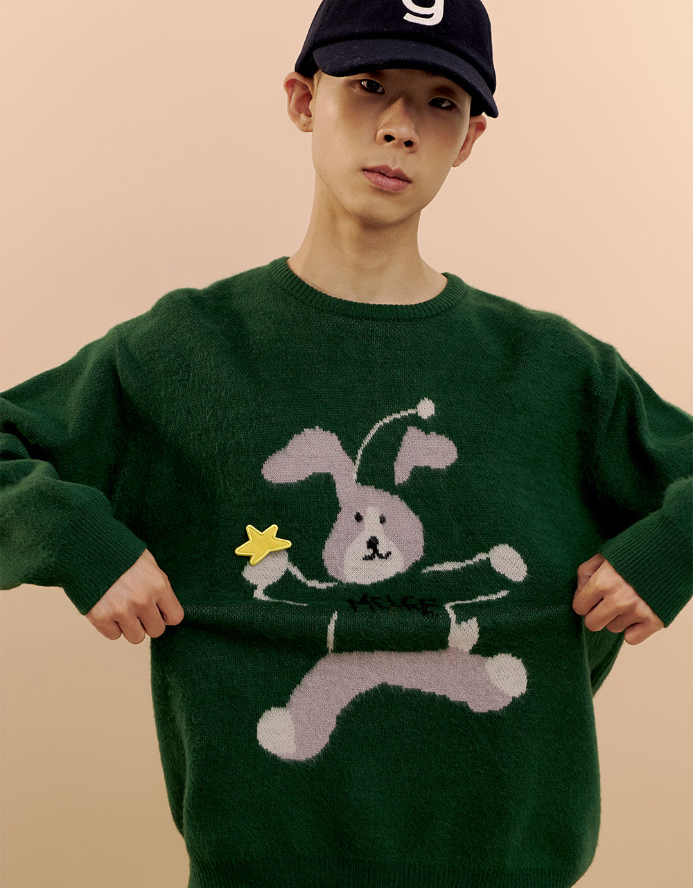 MMLG HOLIDAY MELGE KNIT (GREEN)