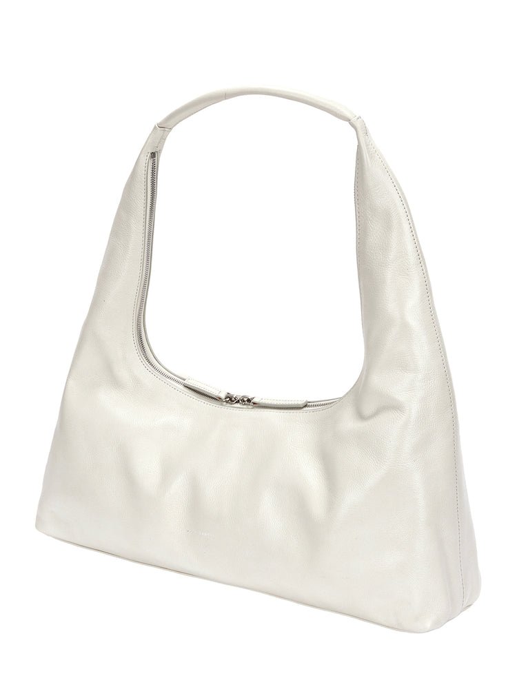 MARGESHERWOOD HOBO LARGE_cream glossy plain