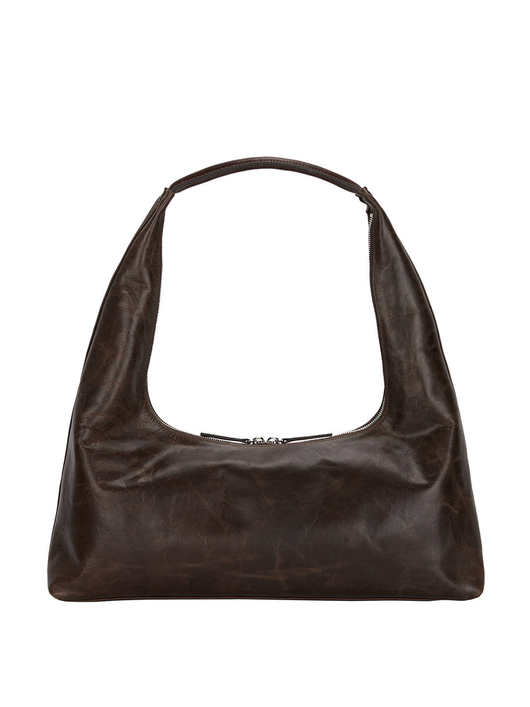 MARGESHERWOOD HOBO LARGE_washed brown pull-up