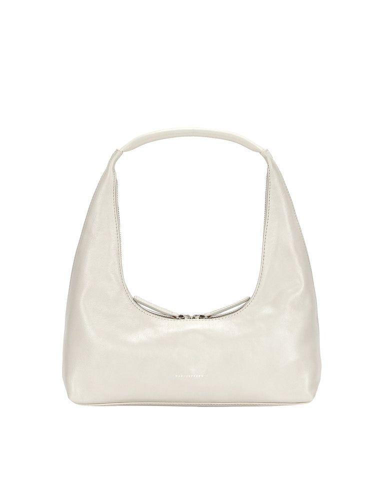 MARGESHERWOOD HOBO SHOULDER_cream glossy plain