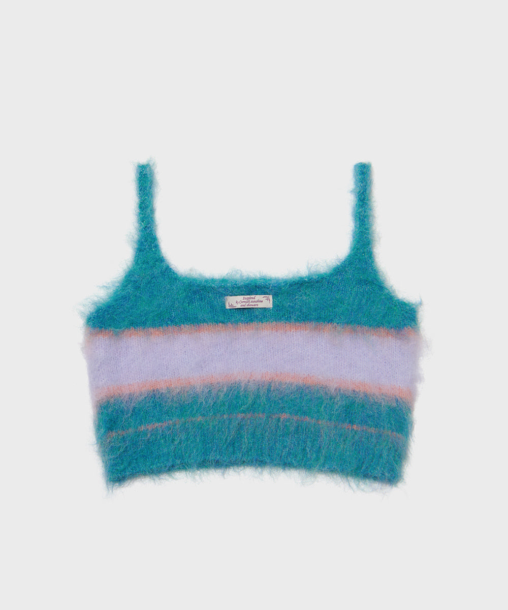 ROCKFISH STRIPE SHAGGY KNIT BUSTIER