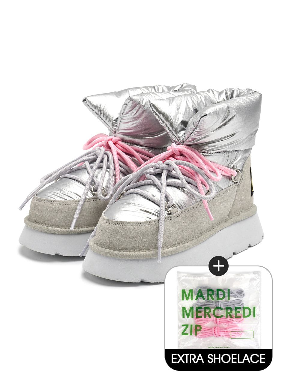 MARDI REMPLIR BOOTS SHOELACE SET_SILVER