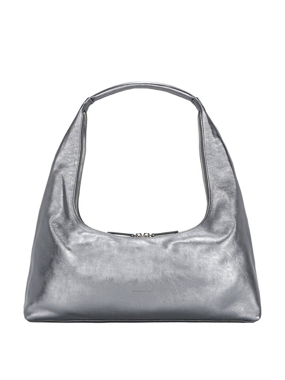 MARGESHERWOOD HOBO LARGE_metallic grey foiled plain