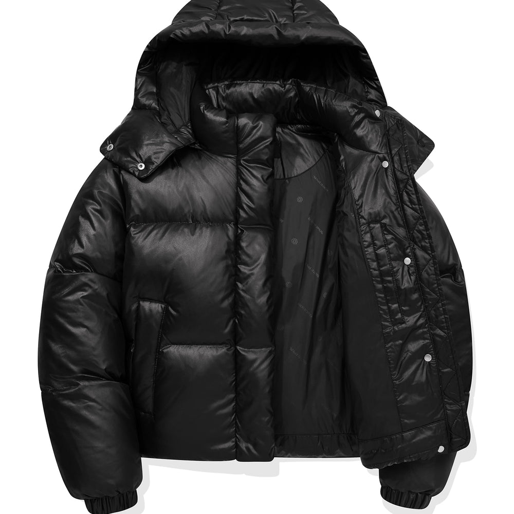 
                  
                    Glossy Short Hooded down Jacket Black
                  
                