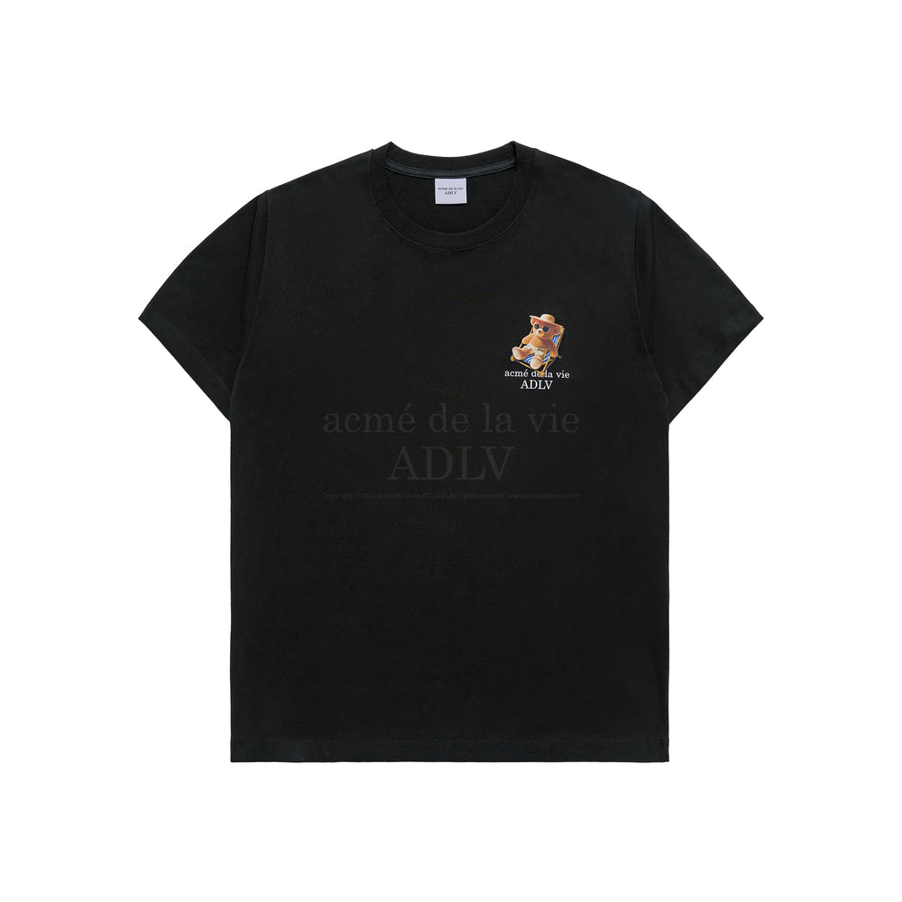 ADLV BEACH BEAR SHORT SLEEVE T-SHIRT BLACK