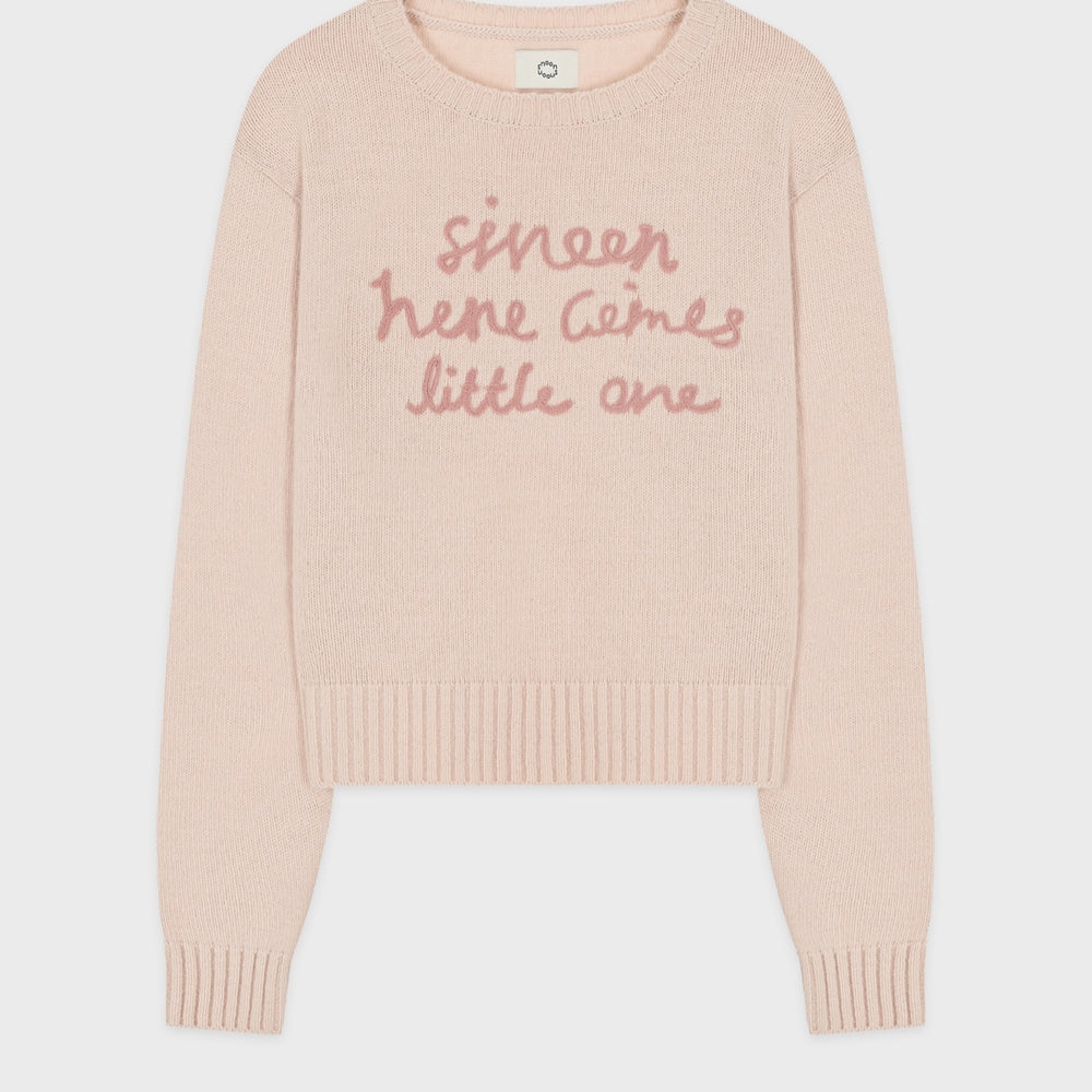 Sinoon Lettering Pullover Knit (Light Pink)