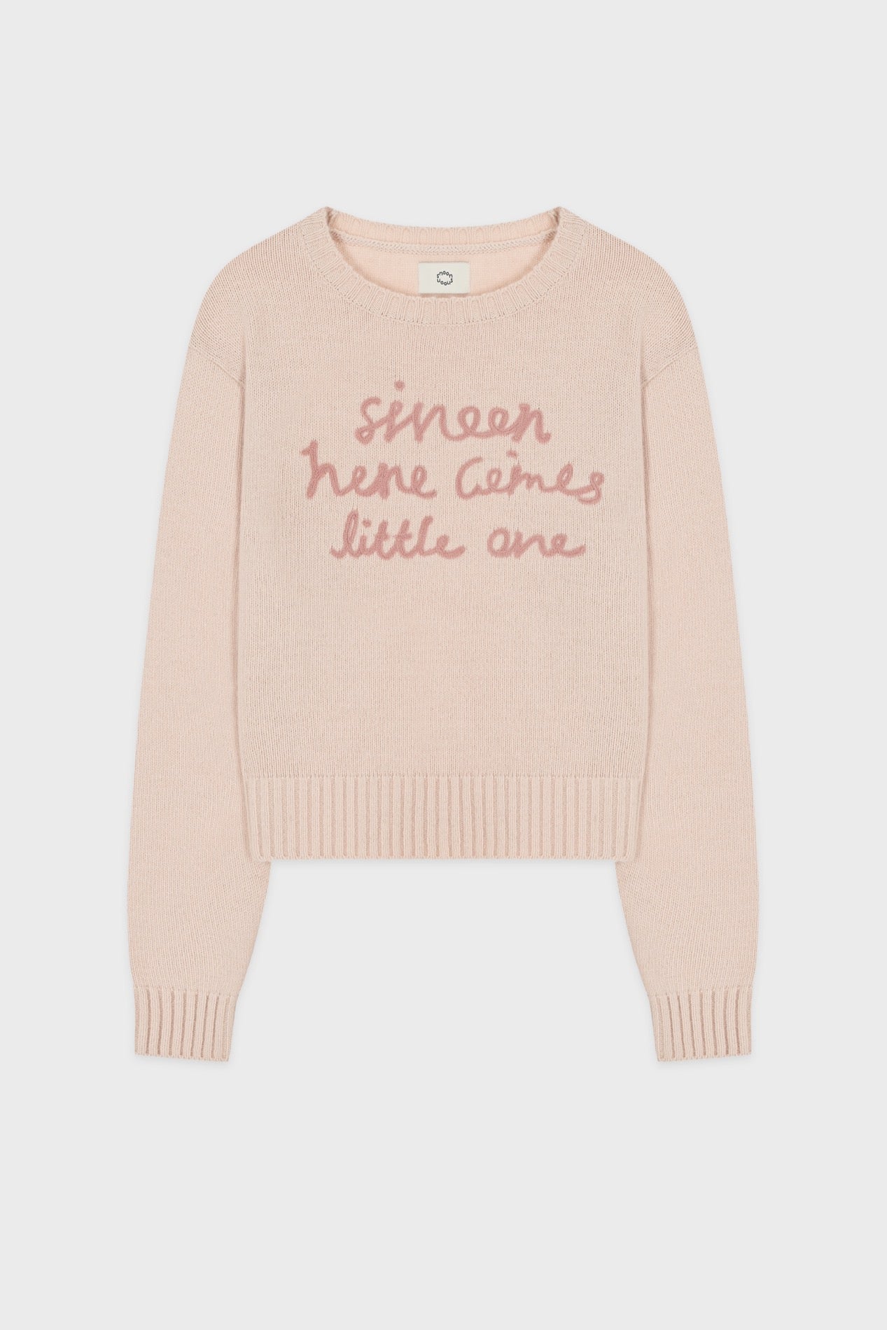 Sinoon Lettering Pullover Knit (Light Pink)