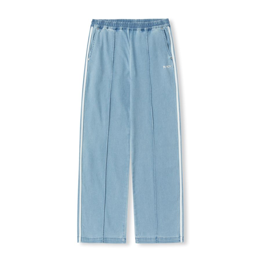 NERDY Denim Track Pants Light Blue