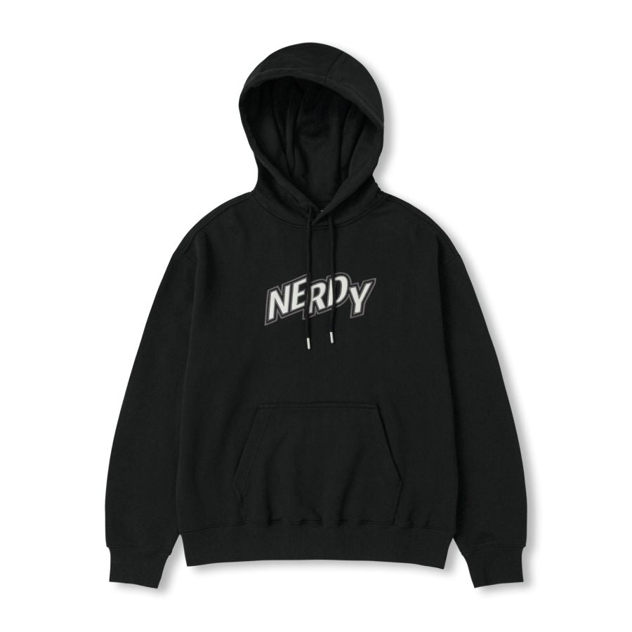 NERDY Zigzag Logo Pullover Hoodie Black