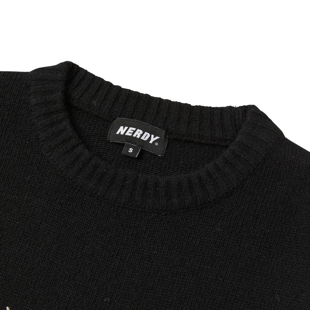 
                  
                    NERDY Bumpy N Lambswool Blended Crewneck Sweater Black
                  
                