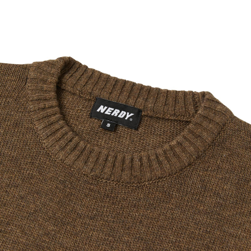 
                  
                    NERDY Bumpy N Lambswool Blended Crewneck Sweater Brown
                  
                