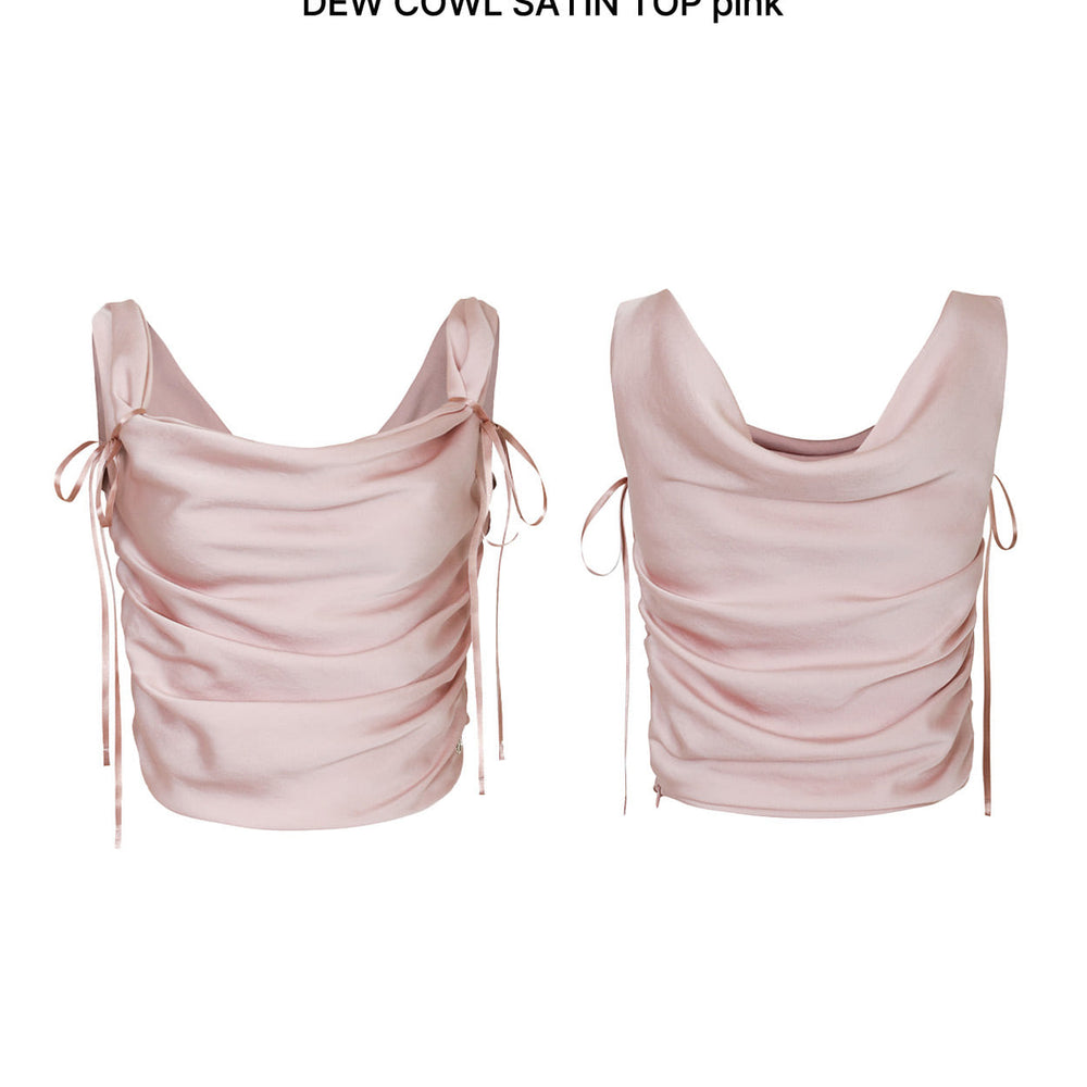 
                      
                        PAIN OR PLEASURE DEW COWL SATIN TOP PINK
                      
                    