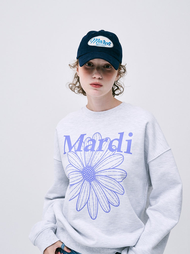 MARDI SWEATSHIRT FLOWERMARDI_HEATHER PURPLE