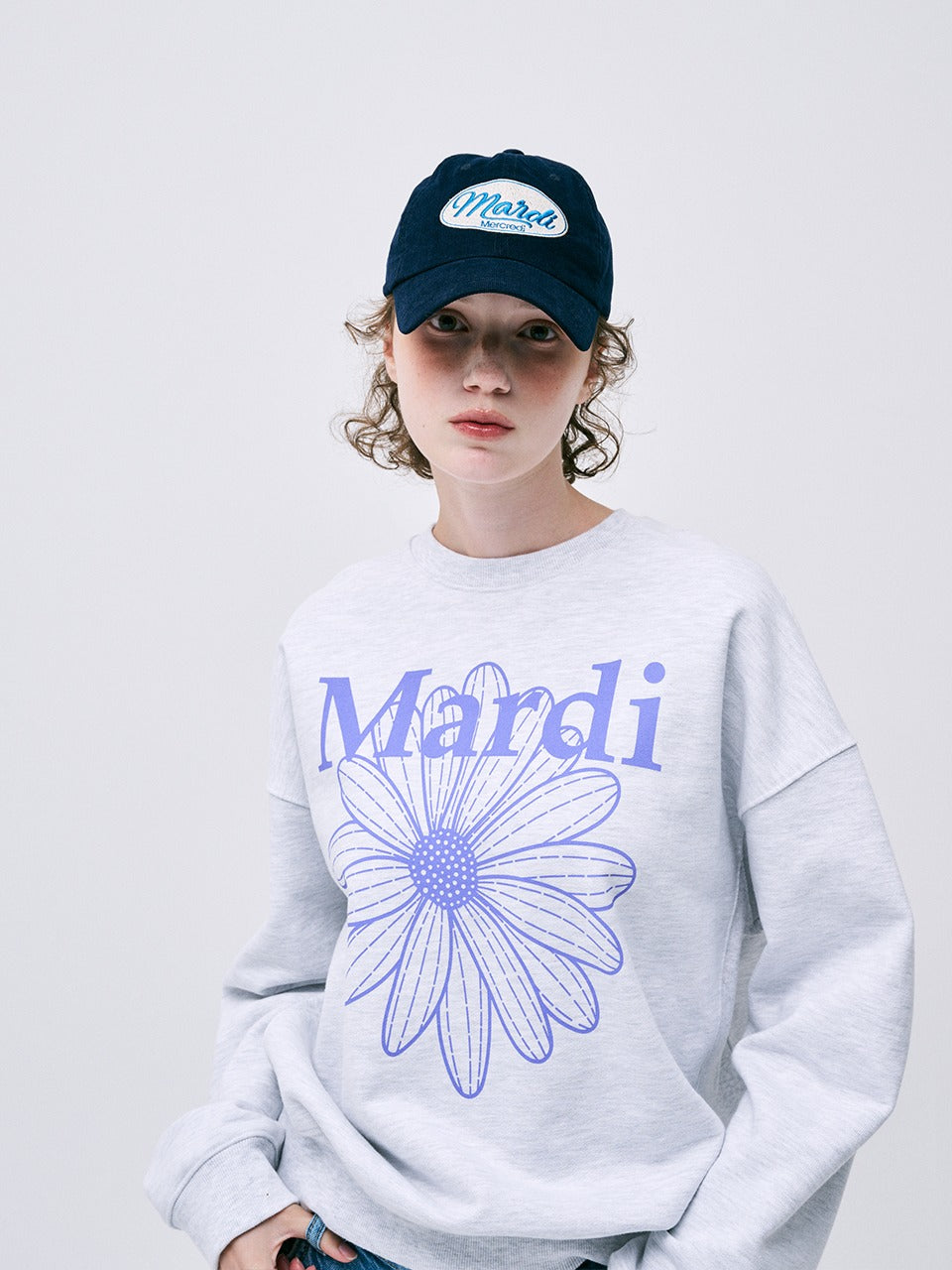 MARDI SWEATSHIRT FLOWERMARDI_HEATHER PURPLE