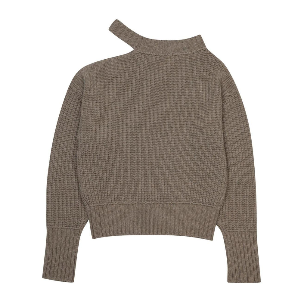 
                  
                    BOHEMSEO NECK CUT-OUT LOOSE FIT KNIT, WOOD
                  
                