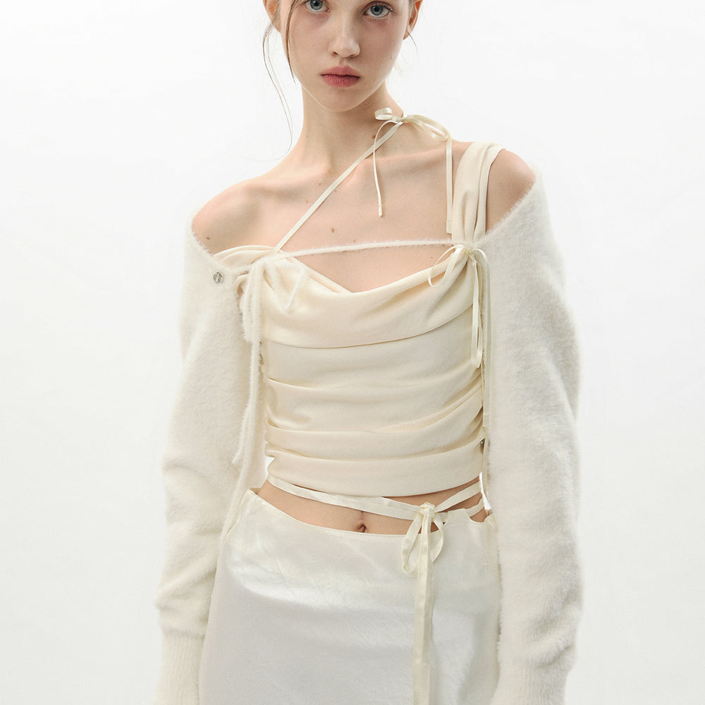 
                      
                        PAIN OR PLEASURE DEW COWL SATIN TOP CREAM
                      
                    