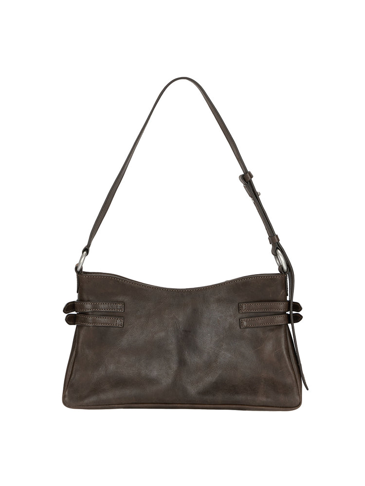 MARGESHERWOOD FLAT POCKET SHOULDER_washed brown pull-up