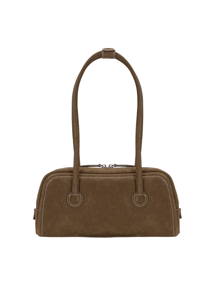 MARGESHERWOOD SOFT BAGUETTE BAG_chestnut nubuck