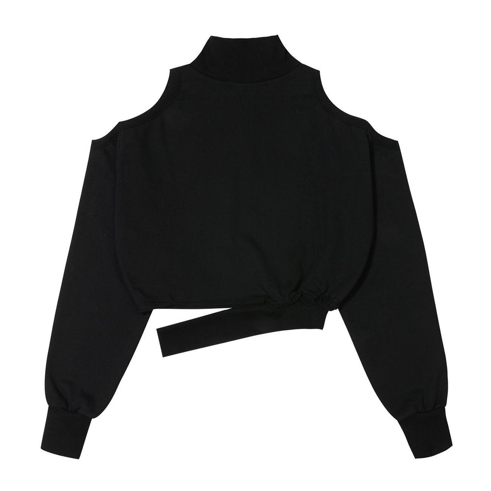 
                  
                    BOHEMSEO CUT-OUT HALF-ZIP SWEATSHIRT, BLACK
                  
                