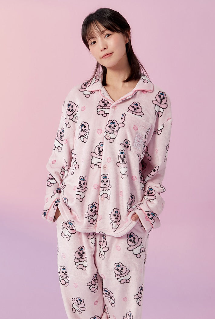 SPAO x OPPANCHU Sleeping Pajamas CREAM PINK