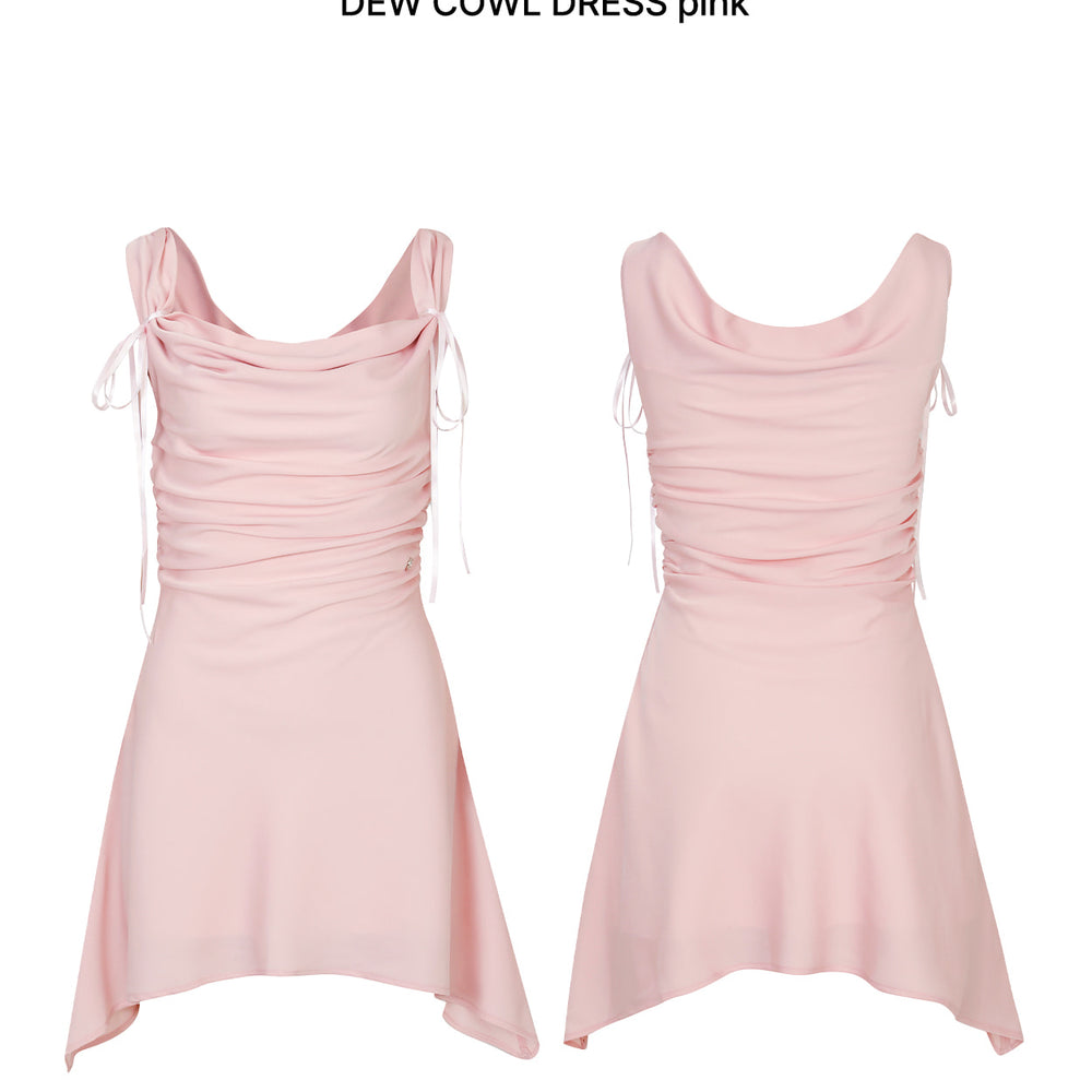 
                  
                    PAIN OR PLEASURE DEW COWL SATIN DRESS PINK
                  
                