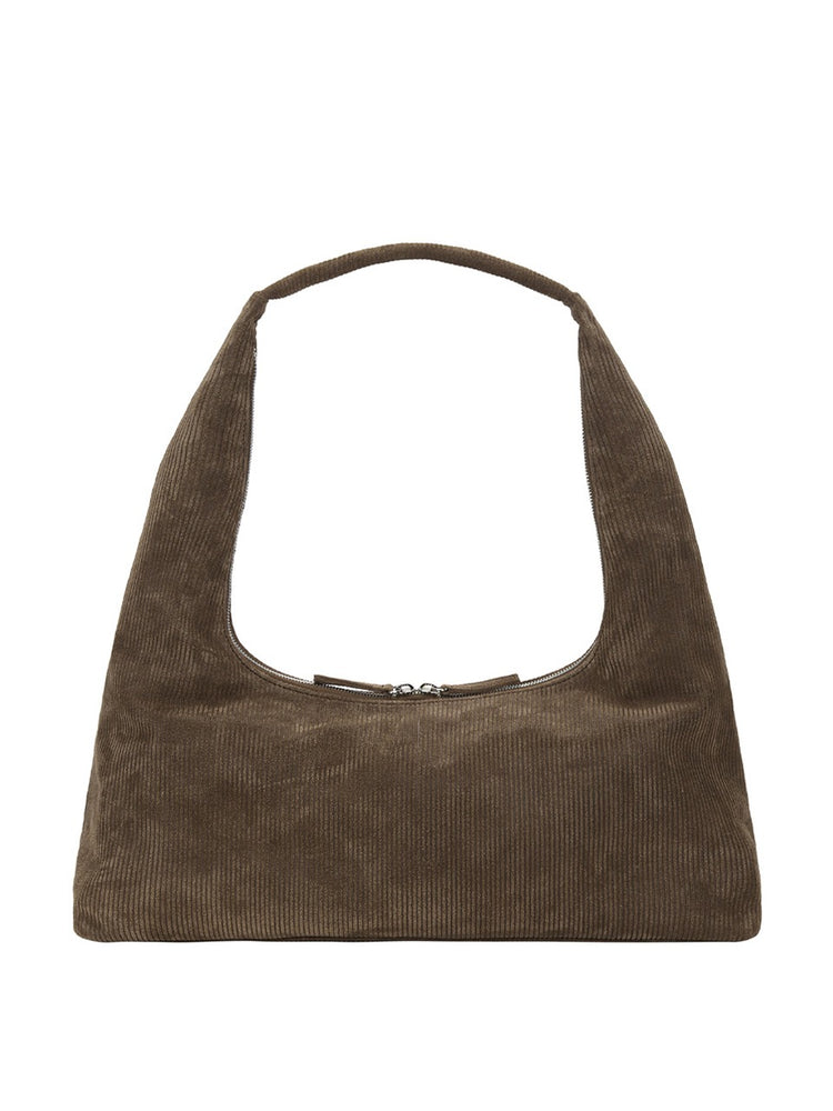 MARGESHERWOOD HOBO LARGE_cocoa corduroy suede