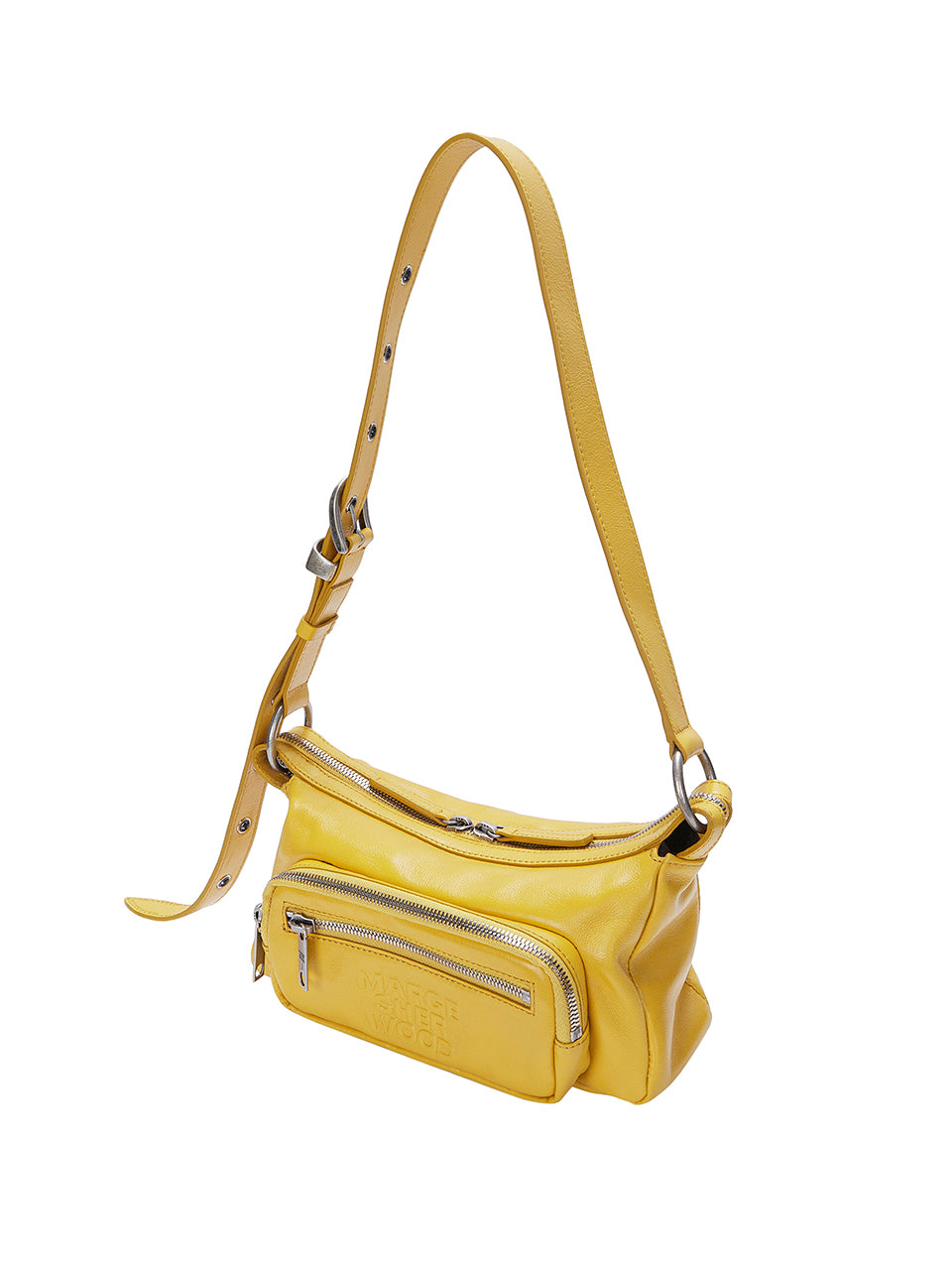 MARGESHERWOOD OUTPOCKET HOBO MINI_yellow glossy plain