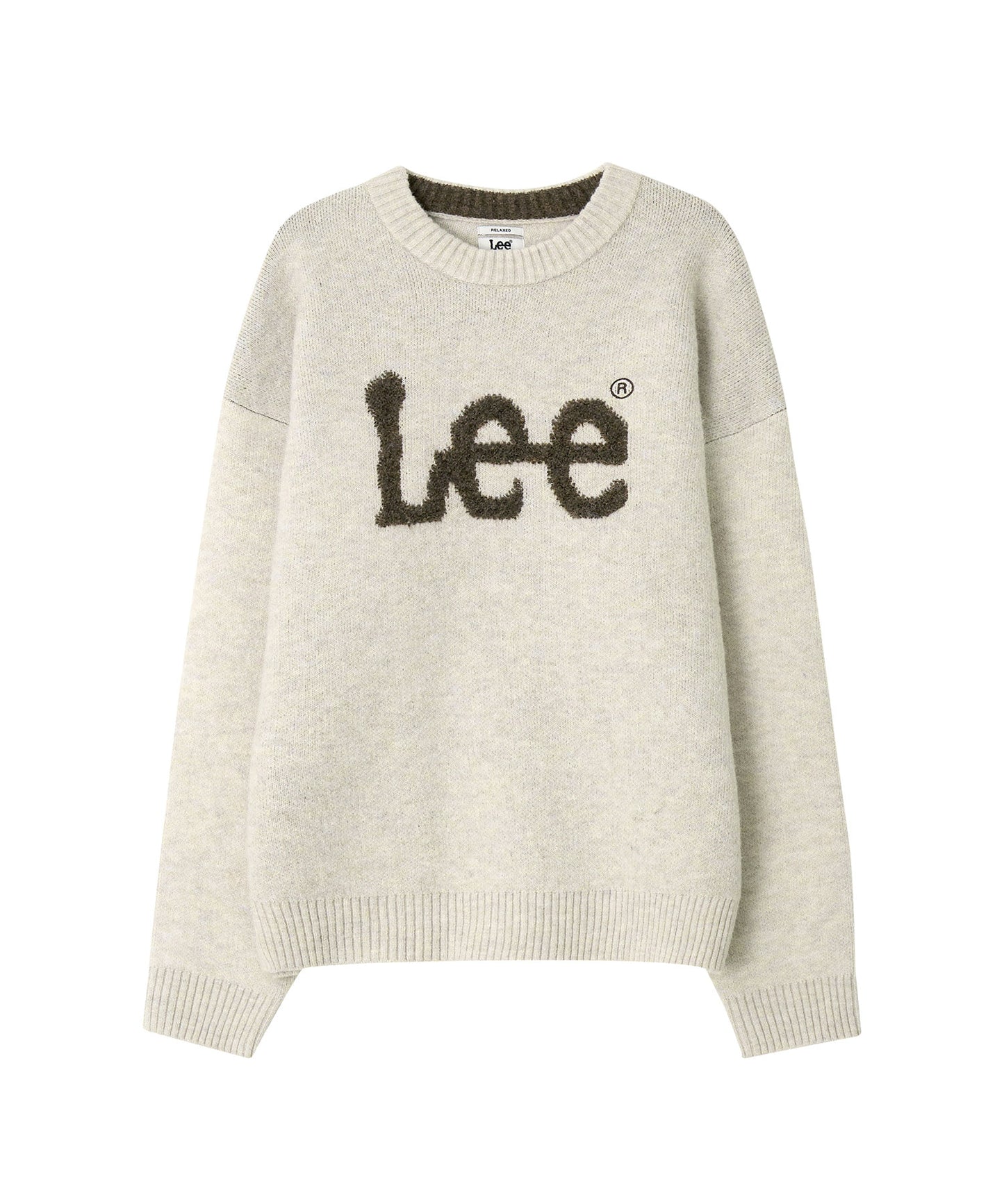 LEE Big Twitch Logo Knit Beige