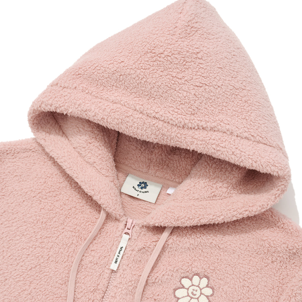 
                  
                    Floriwapen Fleece Hooded Zip-Up Jumper Pink
                  
                