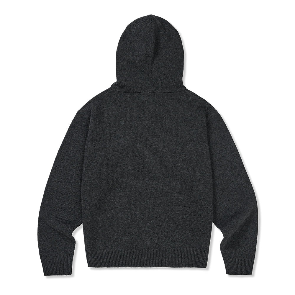 MMLG WAVY LOGO HOOD KNIT (GREY)