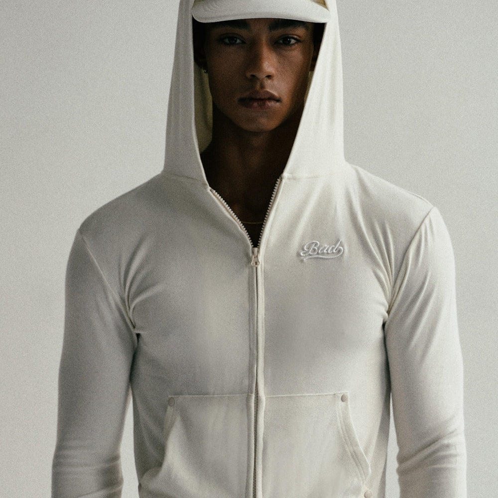 
                  
                    BAD BLOOD Beyond Soft Hood Zip-Up Slim Fit - Cream
                  
                