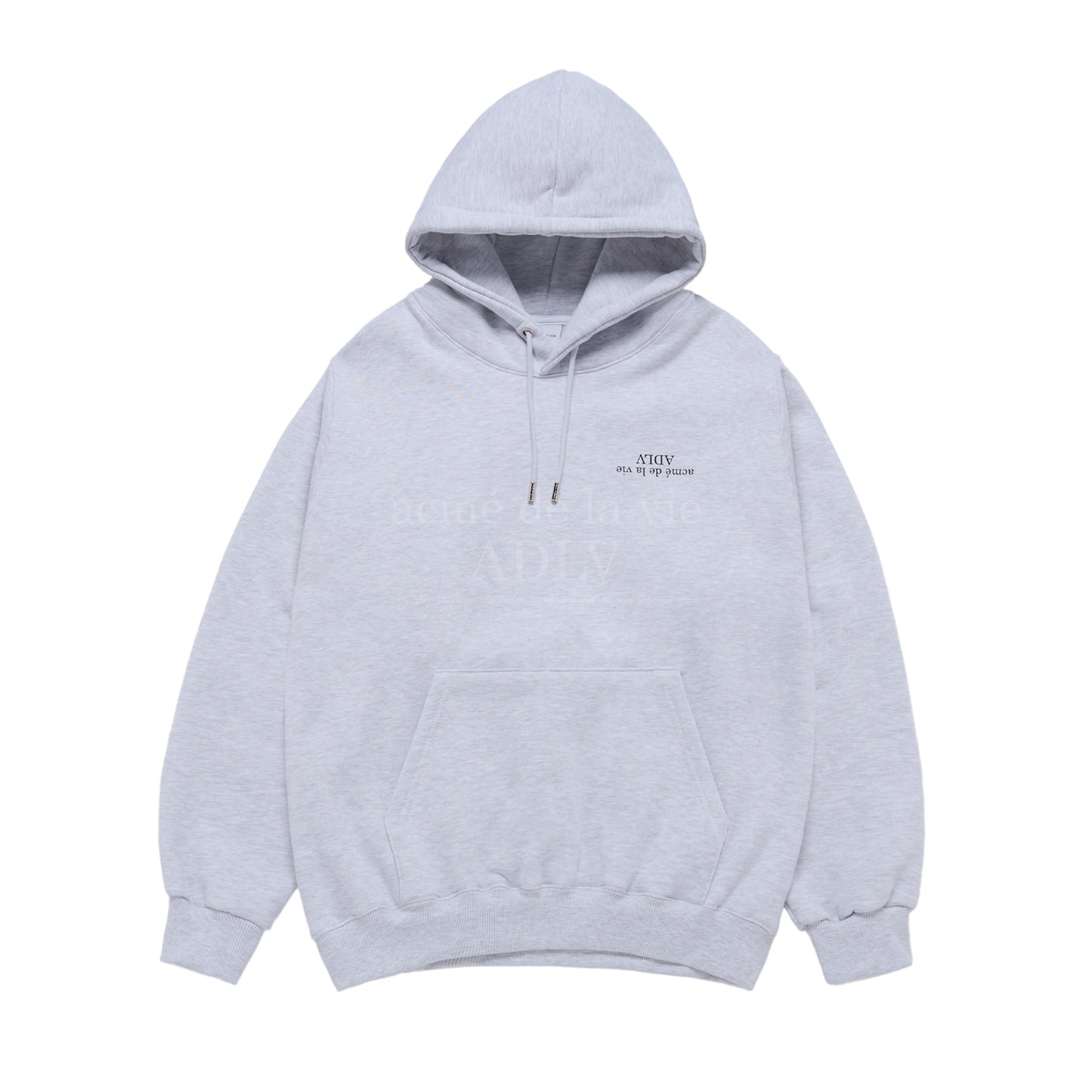 ADLV UPSIDE DOWN LOGO NAPPING ZURRY HOODIE MELANGE