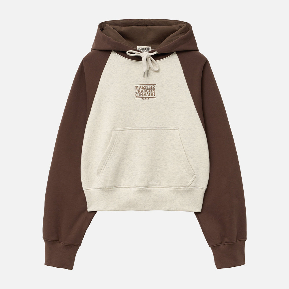 MARITHÉ W NEW CLASSIC LOGO RAGLAN HOODIE OATMEAL