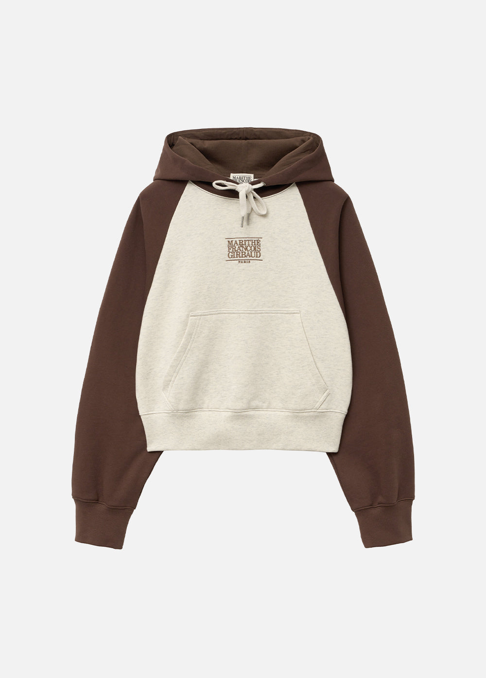 MARITHÉ W NEW CLASSIC LOGO RAGLAN HOODIE OATMEAL