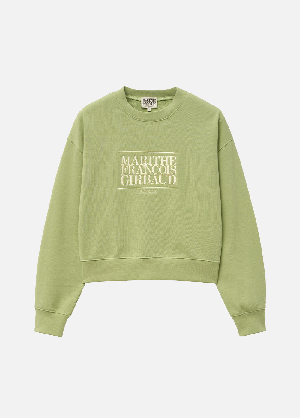 MARITHÉ W CLASSIC LOGO CROP SWEATSHIRT LIGHT GREEN