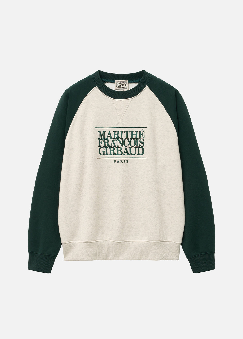 MARITHÉ CLASSIC LOGO COLOR BLOCK RAGLAN SWEATSHIRT OATMEAL